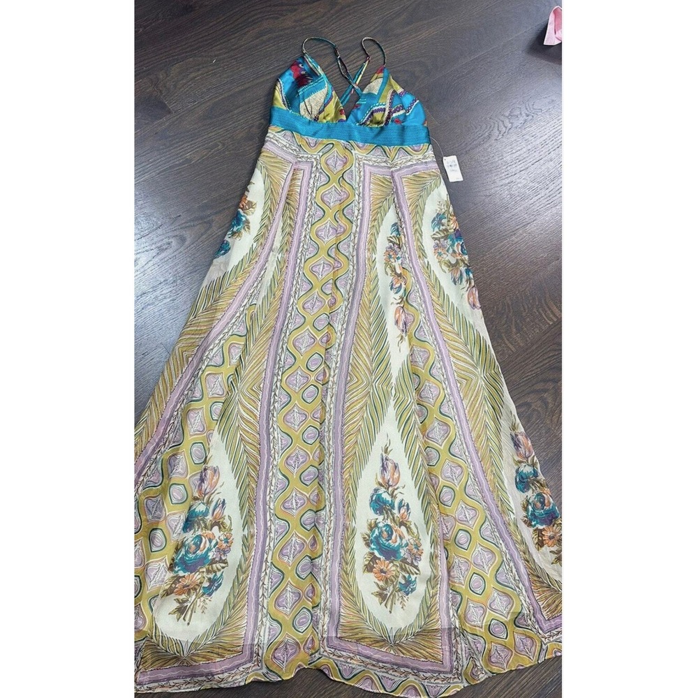 NWT~ SINGLE Brand Dress Silk Chiffon Boho Fairy Y2K Empire Art Eclectic S XS - Picture 8 of 11